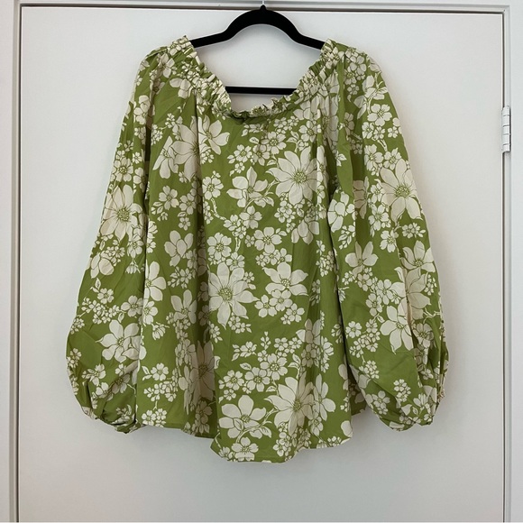NWT Alemais Leisa Off-Shoulder Floral Cotton Blouse 8 - Picture 4 of 13